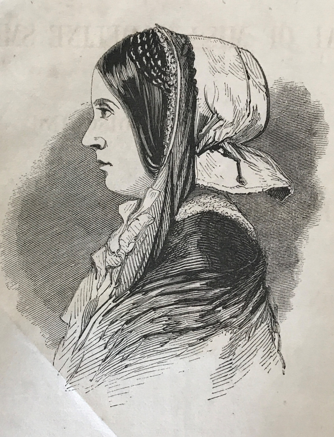 Portrait taken in court of Madeleine Smith